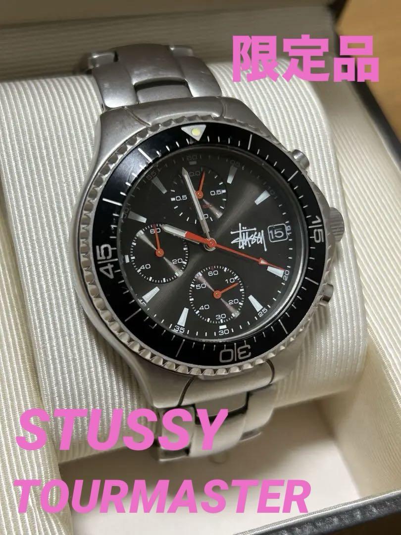 Limited Edition Stussy Tourmaster Chronograph Watch Black