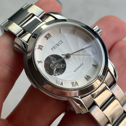 PRINCE Automatic Winding Watch Skeleton Case