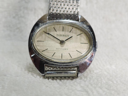 Tissot Stylist Automatic Watch Oval Case Operating Good Condition