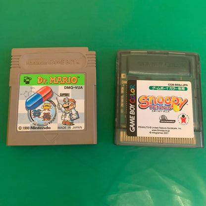 Dr. Mario & Snoopy Tennis Game Boy Software Set