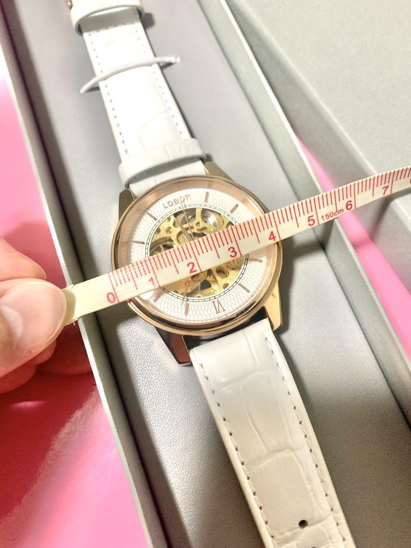 LOBOR Automatic Winding Watch White Leather
