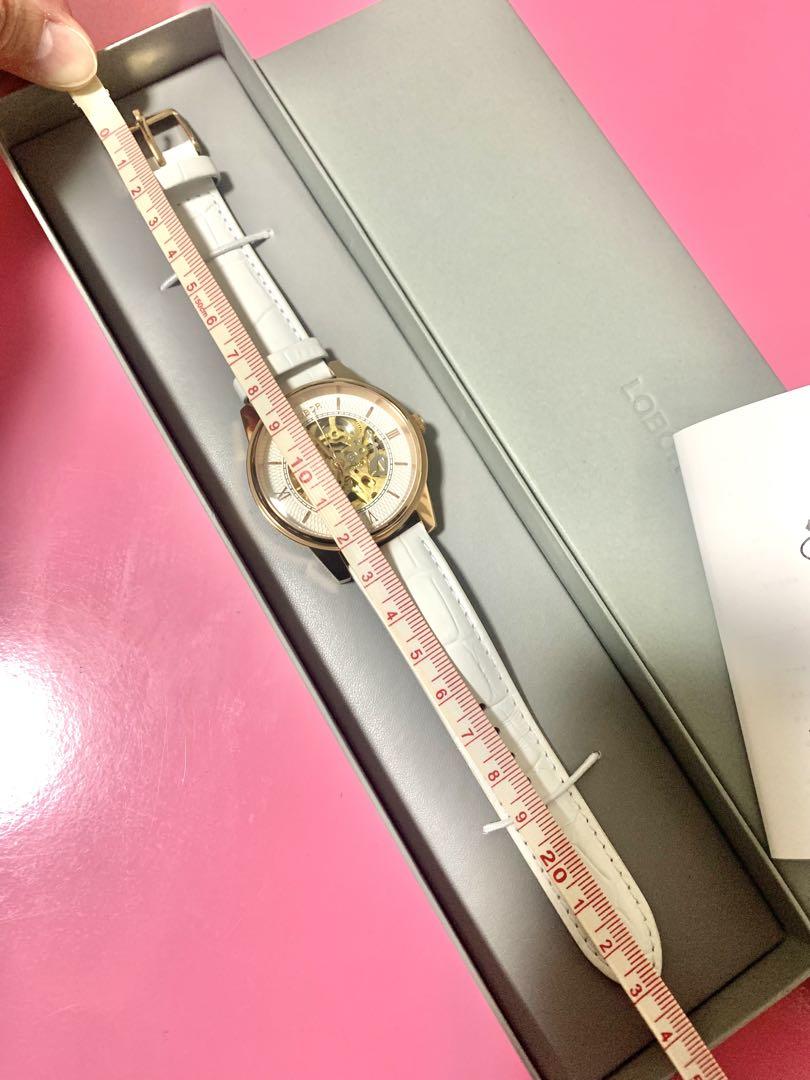 LOBOR Automatic Winding Watch White Leather