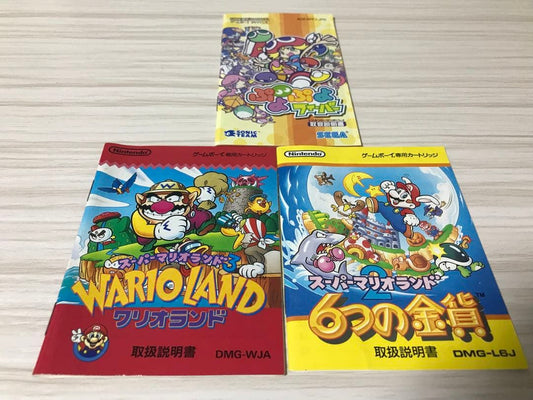 Wario Land & Super Mario Land 6 Gold Edition Instruction Manual Set