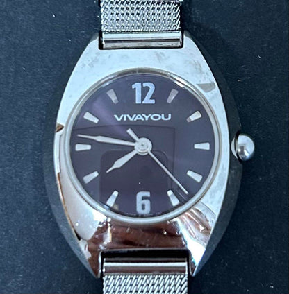 VIVAYOU Women's Purple Digital Watch with Mesh Band and Battery Replacement