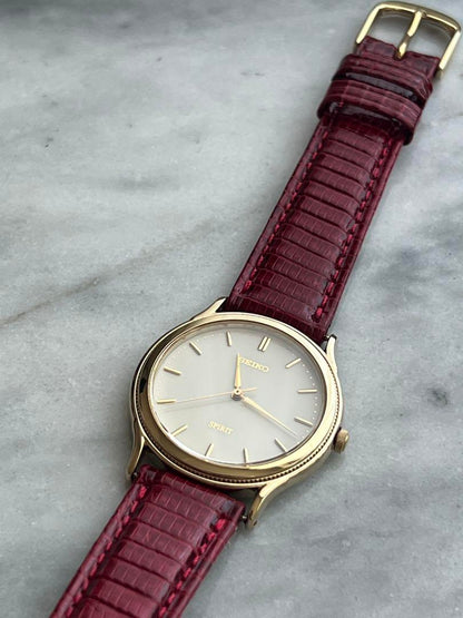 [Battery Replaced] Fine SEIKO SPIRIT GOLD Spirit Seiko