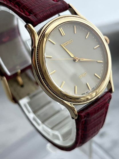 [Battery Replaced] Fine SEIKO SPIRIT GOLD Spirit Seiko