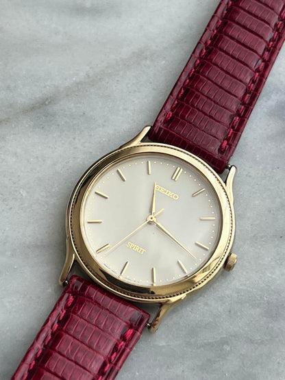 [Battery Replaced] Fine SEIKO SPIRIT GOLD Spirit Seiko
