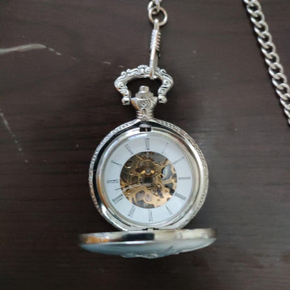 Carved Eagle Design Winding Pocket Watch