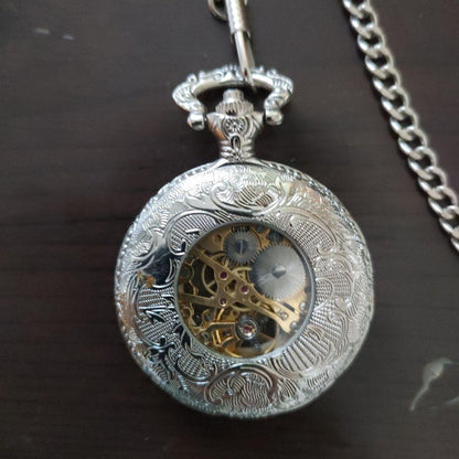 Carved Eagle Design Winding Pocket Watch