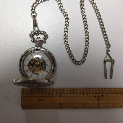 Carved Eagle Design Winding Pocket Watch