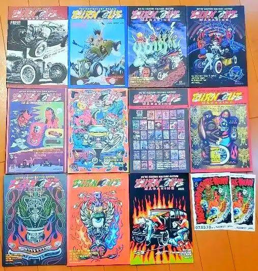 Rare Early Issue Set of 11 Volumes, Burnout Magazine
