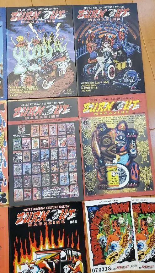 Rare Early Issue Set of 11 Volumes, Burnout Magazine
