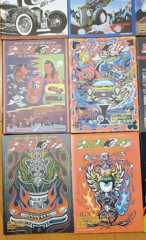 Rare Early Issue Set of 11 Volumes, Burnout Magazine