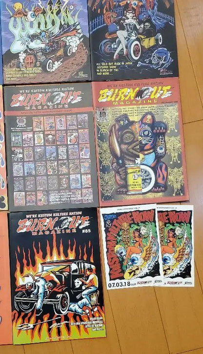 Rare Early Issue Set of 11 Volumes, Burnout Magazine