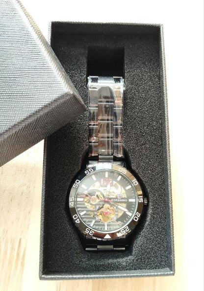 Automatic Black Men's Watch FORSINING