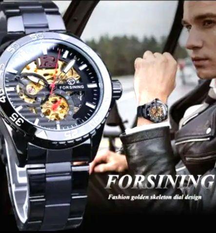 Automatic Black Men's Watch FORSINING