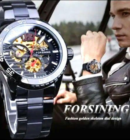 Automatic Black Men's Watch FORSINING