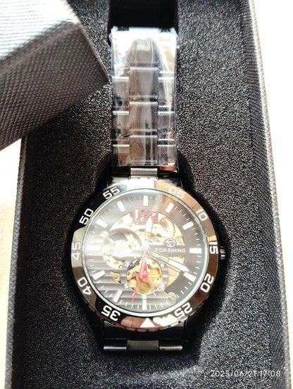 Automatic Black Men's Watch FORSINING
