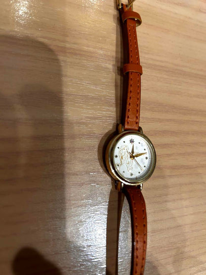 Brown Leather Analog Winding Watch (Disney Rapunzel)