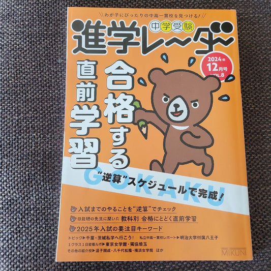 Middle School Entrance Examination Progress Radar December 2024