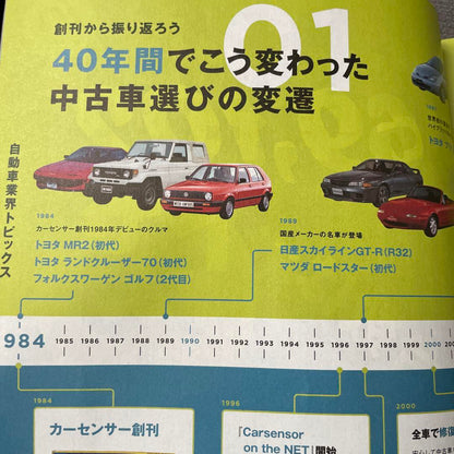 Car Sensor 40th Anniversary Special Issue. Showa Reprint Cover Design 1990