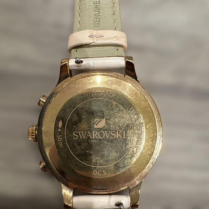 Swarovski Pink White Chronograph Watch