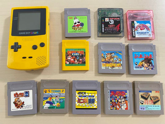 Nintendo Game Boy Color Yellow Body with 11 Games