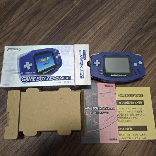 Nintendo Game Boy Advance with Violet Console and Manual