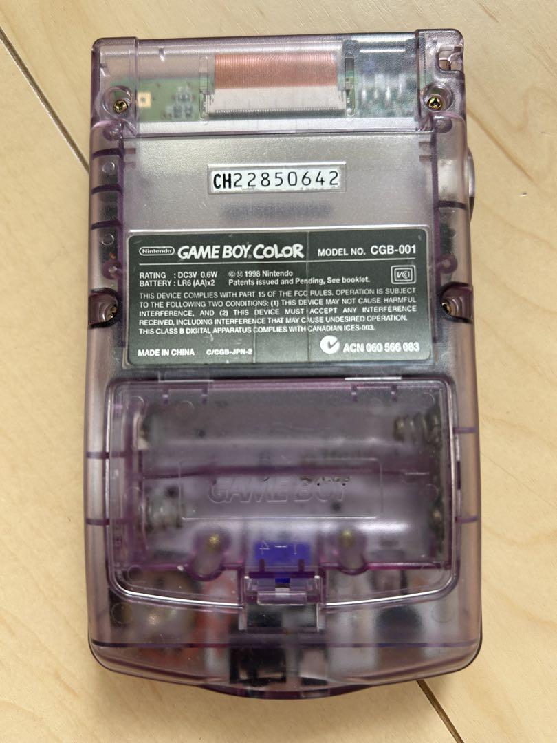 Refurbished Game Boy Color Console in Clear Purple CGB-001