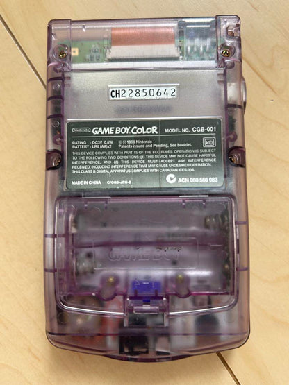 Refurbished Game Boy Color Console in Clear Purple CGB-001