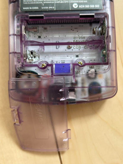 Refurbished Game Boy Color Console in Clear Purple CGB-001