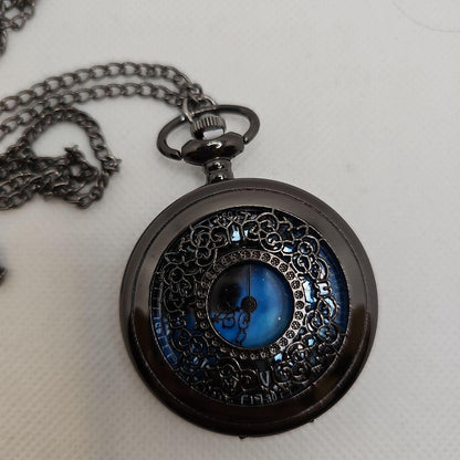 Unused Pocket Watch Black Night Sky Quartz Pendant Watch