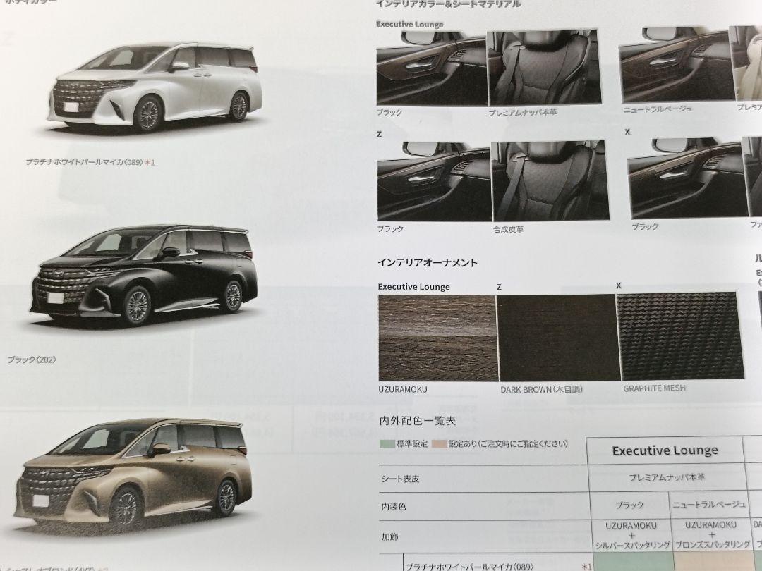 Alphard 2024/12 Catalog 40 Toyota Catalog Discontinued