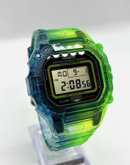 New G-Shock DW5600 Customized with Silicon Rubber Blue Green Color