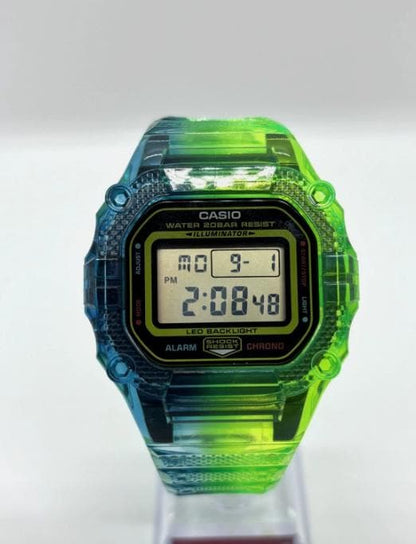 New G-Shock DW5600 Customized with Silicon Rubber Blue Green Color