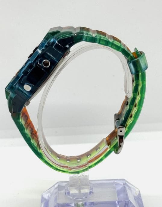 New G-Shock DW5600 Customized with Silicon Rubber Blue Green Color