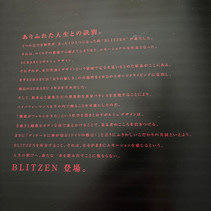 SUBARU B4 BLITZEN 2001 model Catalog