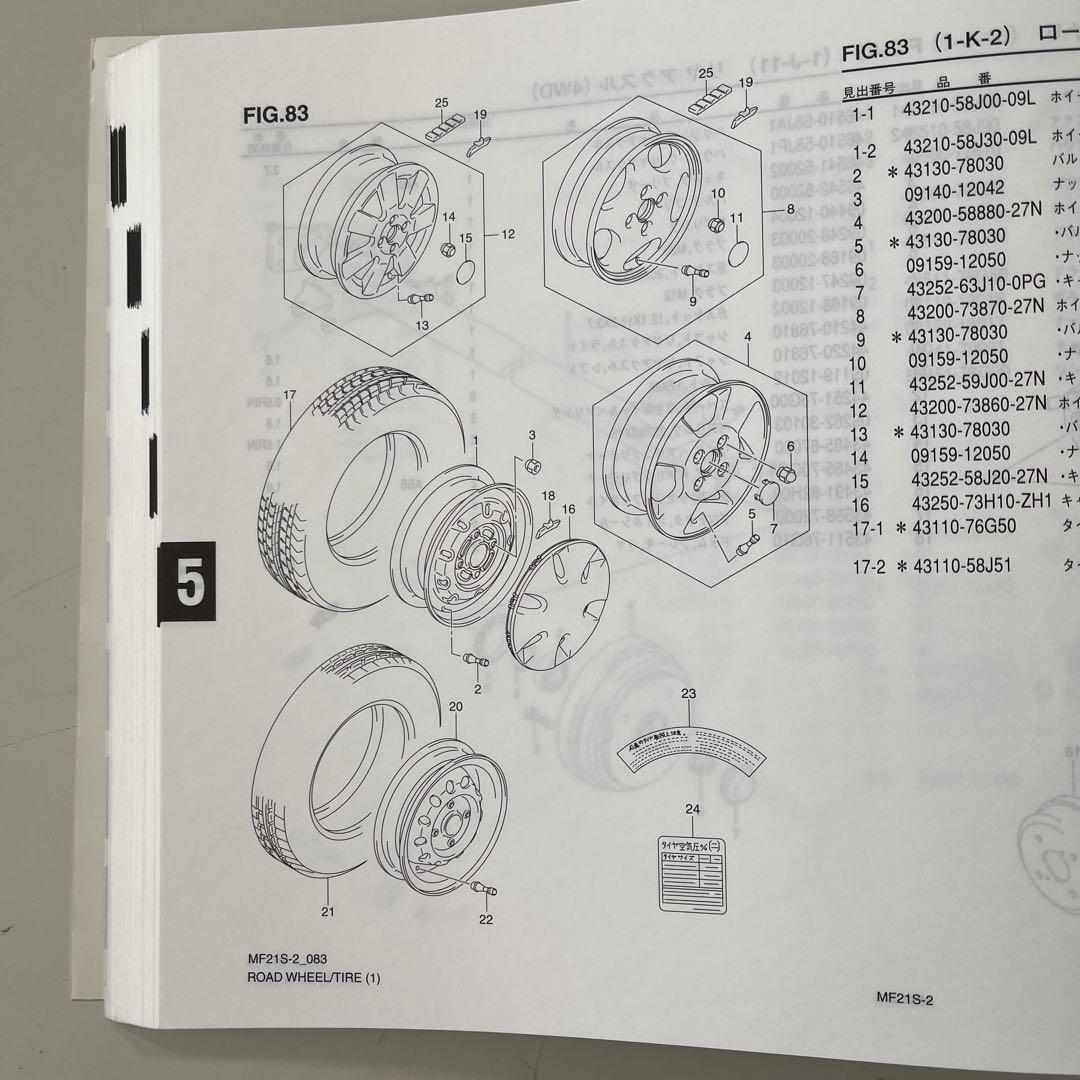 Suzuki MR Wagon MF21S Parts Catalog 2006 Edition