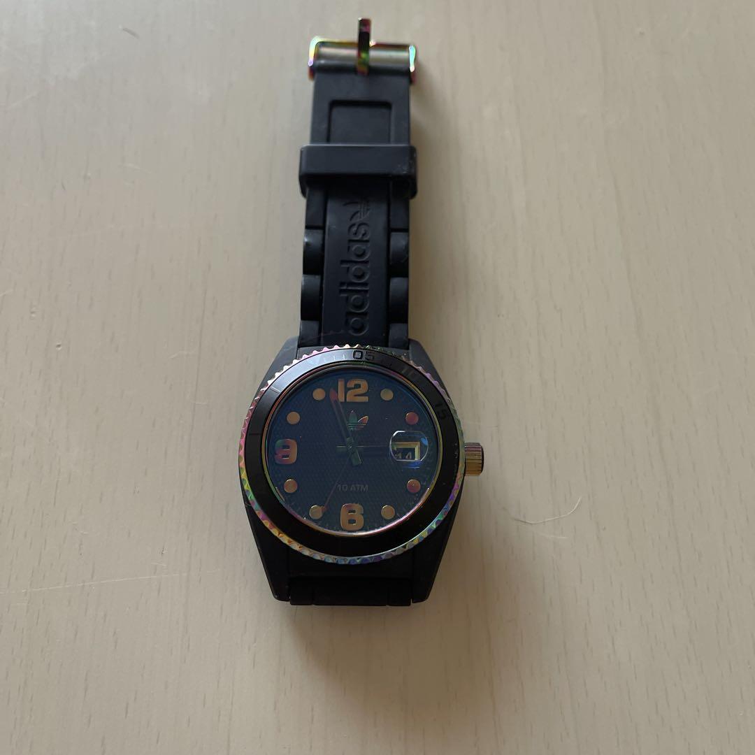 adidas Digital Watch Black & Rainbow Rare