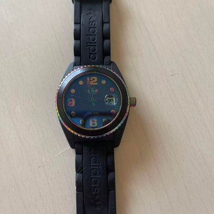 adidas Digital Watch Black & Rainbow Rare