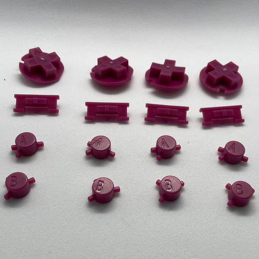 Game Boy Color Button Set (Maroon) 4 Pieces
