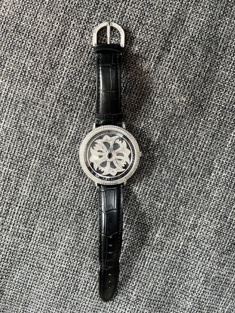 Anne Coquine Floral Pattern Winding Watch