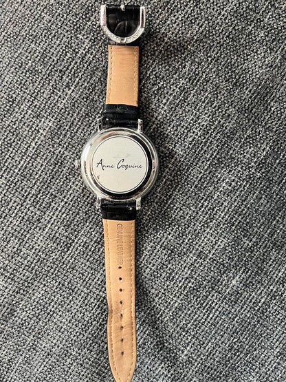 Anne Coquine Floral Pattern Winding Watch