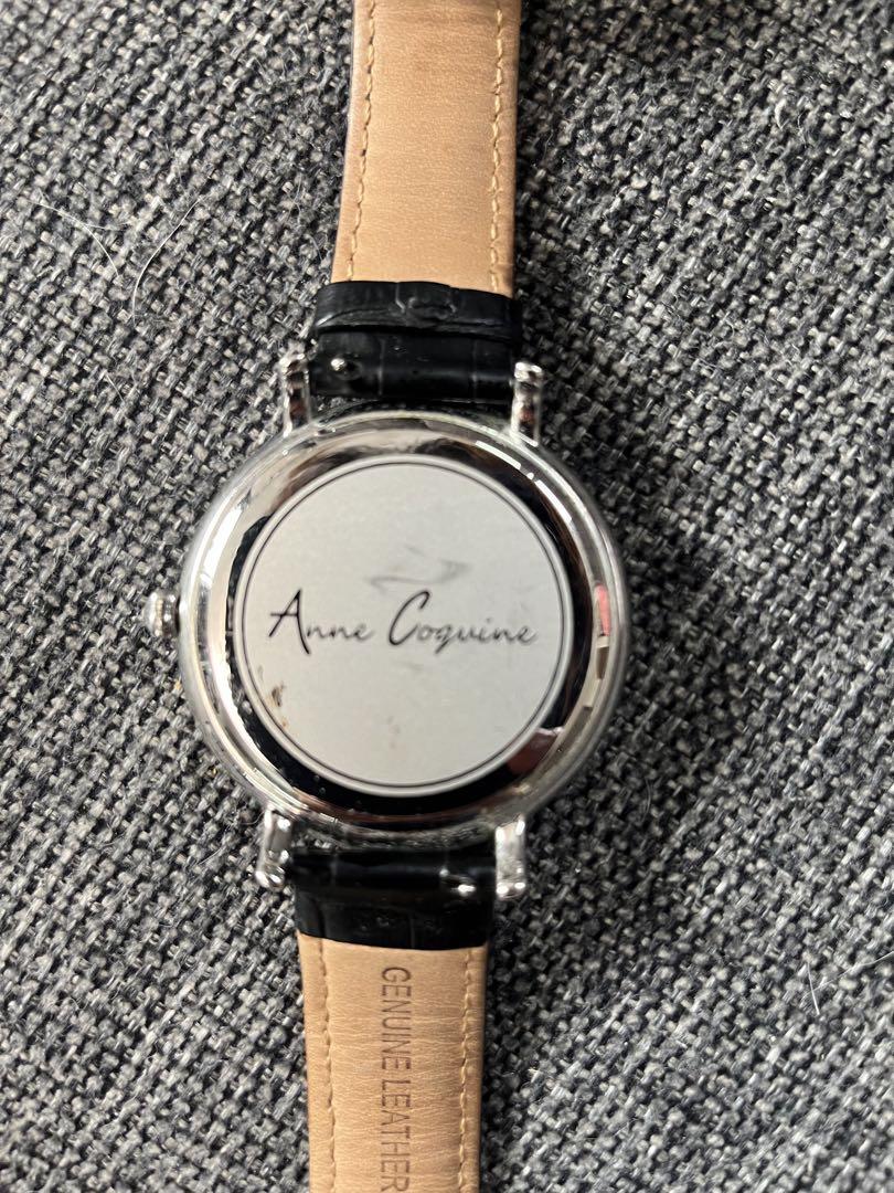 Anne Coquine Floral Pattern Winding Watch