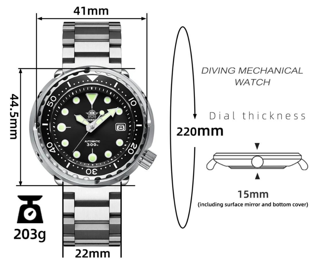 Tuna Can ADDIESDIVE Automatic NH35 300M Water-Resistant Sapphire Glass