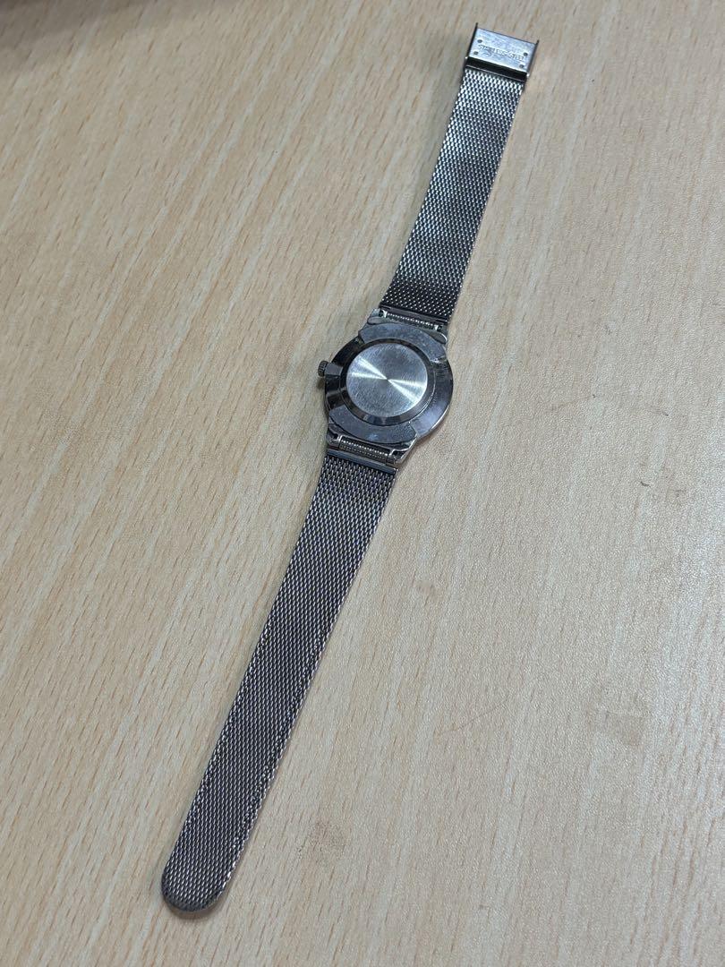 UNIVERSITY Silver Mesh Analog Winding Watch 'Dead Battery'