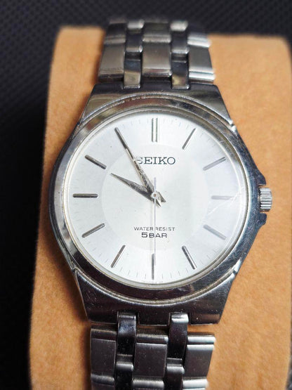 TM096 SEIKO Silver Quartz Watch 5BAR Water Resistant