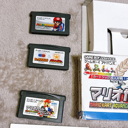 Box with manual, Mario Kart Advance, Game Boy Advance, and others