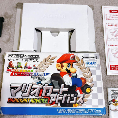 Box with manual, Mario Kart Advance, Game Boy Advance, and others