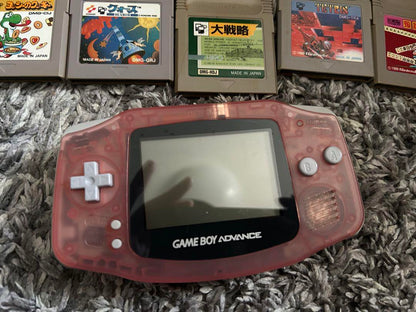 Game Boy Advance Clear Pink Set